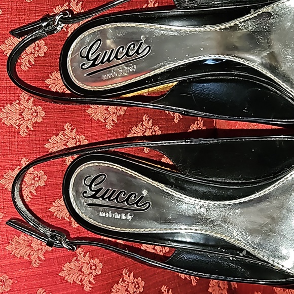 Gucci Leather Espadrilles Wedge Wedges - Picture 4 of 9